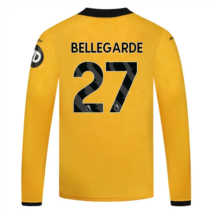 Wolves Fanshop | 2025-26 Wolves Home Shirt – LS – Junior BELLEGARDE 27 Wolves Merchandise Collection